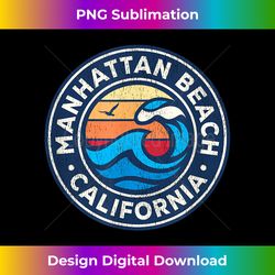 manhattan beach california ca vintage nautical waves design - premium sublimation digital download