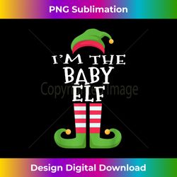 i'm the baby elf family matching christmas pajama - instant png sublimation download