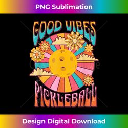 vintage retro pickleball design good vibes groovy colors 2 - decorative sublimation png file