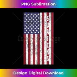 patriotic surfing design - vintage american flag graphic 1