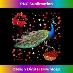 Funny Peacock Heart Valentine's Day Animals Lover s - Crafted Sublimation Digital Download - Spark Your Artistic Genius