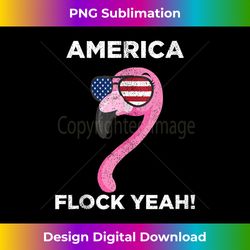 Flock Yeah Flamingo 4th of July American Flag Glasses Summer - Sophisticated PNG Sublimation File - Infuse Everyday with