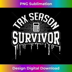 tax season survivor funny cpa accounting t christmas - futuristic png sublimation file - enhance your art with a dash of