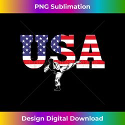 Karate USA American Flag & Shotokan - Martial Arts - Decorative Sublimation PNG File