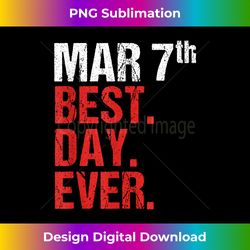 7th March Anniversary Bachelor Party Wedding Birthday Gift - Sublimation-Optimized PNG File - Immerse in Creativity with