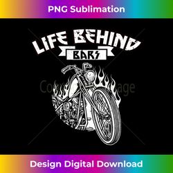 motorcycle life biker behind bars - decorative sublimation png file
