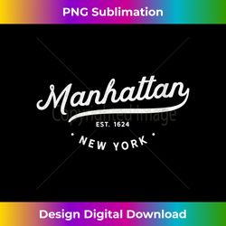 womens classic retro vintage manhattan new york city gift v-neck - contemporary png sublimation design