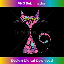 kids Polka Dot Day Cat international dot day kids - Vibrant Sublimation Digital Download