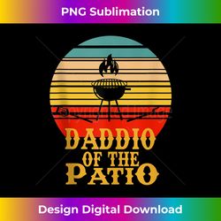 mens funny barbecue grill daddio of the patio bbq grilling gift tank top - instant sublimation digital download