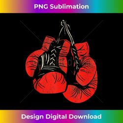 hanging red boxing gloves graphic tank top - elegant sublimation png download