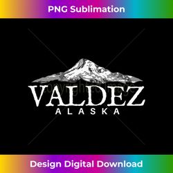 Valdez Alaska T-Shirt, Alaska Mountain City Tee - Elegant Sublimation PNG Download