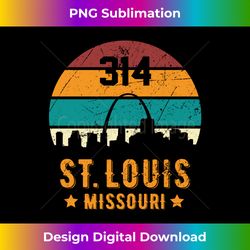 Vintage Sunset St. Louis, Missouri, Code 314 retro Long Sleeve - Premium Sublimation Digital Download