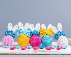 Crochet Bunny Easter Egg, Crochet Easter Eggs, Easter Crochet, Amigurumi Easter Decoration