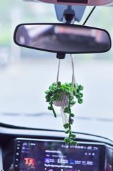Crochet Monstera Plant, Crochet Hanging Plants, Car Accessories, Plant Lover Decor