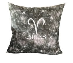 Zodiac Sign Embroidered Accent Pillow Cover