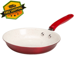 Clean Ceramic 8" Non-Stick Aluminum Fry Pan, Red - N919