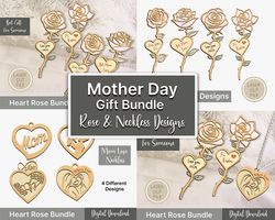 Mother's Day Flower Token SVG & Laser Cut File: A Heartfelt Gift for Mama's Special Day! GlowForge