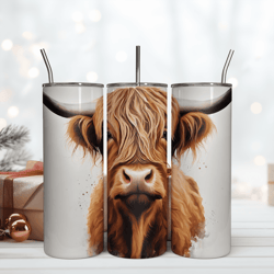 highland cow tumbler wrap skinny tumbler 20oz design png
