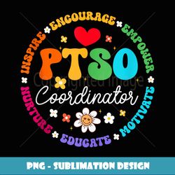 Groovy PTSO Coordinator Appreciation Week Back to School - PNG Transparent Sublimation Design