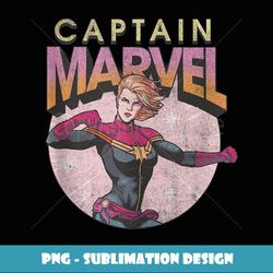 Marvel Universe Classic Captain Marvel Vintage Color Badge - Elegant Sublimation PNG Download