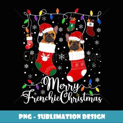 Merry Frenchie Christmas French Bulldog Xmas Party - Retro PNG Sublimation Digital Download