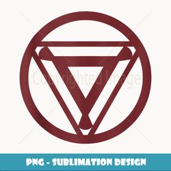 Marvel Iron Man Arc Reactor Maroon Logo - Elegant Sublimation PNG Download