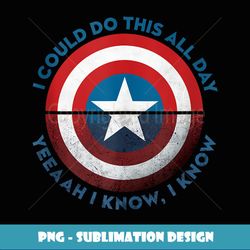 Marvel Avengers Endgame Captain America All Day - Exclusive PNG Sublimation Download