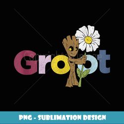 Marvel Guardians Of The Galaxy Groot Daisy Portrait - Vintage Sublimation PNG Download