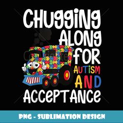 Autism Awareness And Acceptance - Train Autism Puzzle Piece - Instant Sublimation Digital Download