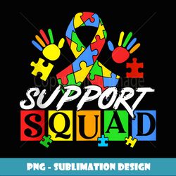 Family Autism Support Squad Autistic Support - Retro PNG Sublimation Digital Download