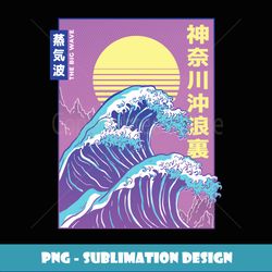 Big Wave - Anime Manga Otaku Japanese Vaporwave Design - Premium PNG Sublimation File