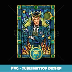 Marvel Loki Stained Glass Portrait - Exclusive PNG Sublimation Download