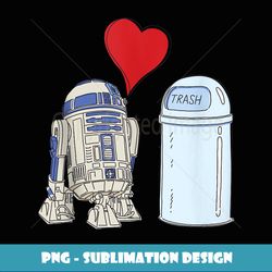 Star Wars R2-D2 Loves Trash Can - Stylish Sublimation Digital Download