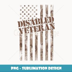 Disabled Veteran Lives Matter American Flag US Veterans Day - Elegant Sublimation PNG Download
