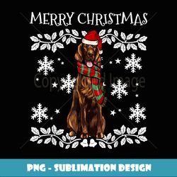 Merry Christmas Ornament Irish Setter Xmas Santa - Stylish Sublimation Digital Download