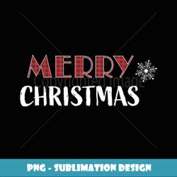 Merry Christmas Buffalo Plaid Holiday Letter - Exclusive PNG Sublimation Download