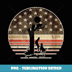 Patriotic Coon Hunting Dogs American Flag - PNG Transparent Sublimation Design