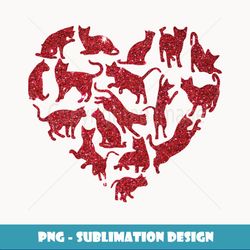 Cat Mom Cat Lady Heart Valentines Day Cat - Stylish Sublimation Digital Download