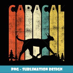 Retro Caracal Cat Predator Desert Africa - PNG Transparent Sublimation File