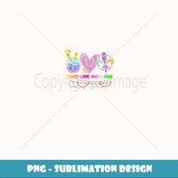 Peace Love Mardi Gras Beads Carnival Parade New Orleans - Artistic Sublimation Digital File