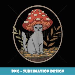 cottagecore cats aesthetic cat mushroom hat kawaii - unique sublimation png download