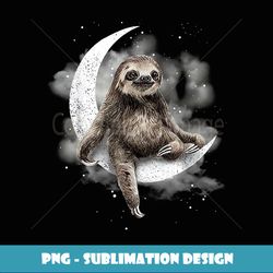 Sloth sitting on the moon - Professional Sublimation Digital Download
