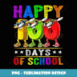 Happy 100 Days of School Dabbing 100th Day School Kids Gift - PNG Transparent Sublimation Design