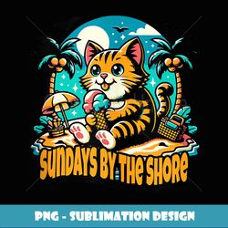 Cat Kitten Dog Pet Lovers Retro Sundays Weekend Adventures - PNG Transparent Digital Download File for Sublimation