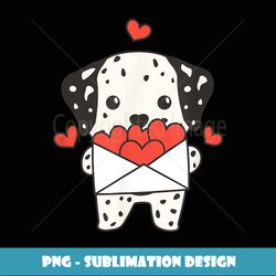 Dalmatians For Valentine's Day Cute Animals With Hearts - Modern Sublimation PNG File