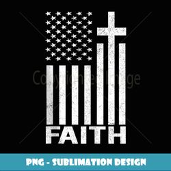 american flag cross usa patriotism & faith christians gift - premium png sublimation file