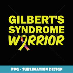 Gilbert's Syndrome Warrior Apparel With Awareness Ribbon - Retro PNG Sublimation Digital Download