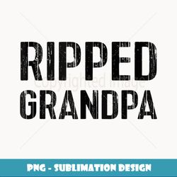 Mens Ripped Grandpa Gift Fathers Day 1 Best Grandpa Ever - Signature Sublimation PNG File