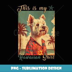 Retro West Highland White Terrier Dog Beach Summer - Special Edition Sublimation PNG File