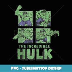 Marvel The Incredible Hulk Vintage Portrait Collage - Vintage Sublimation PNG Download